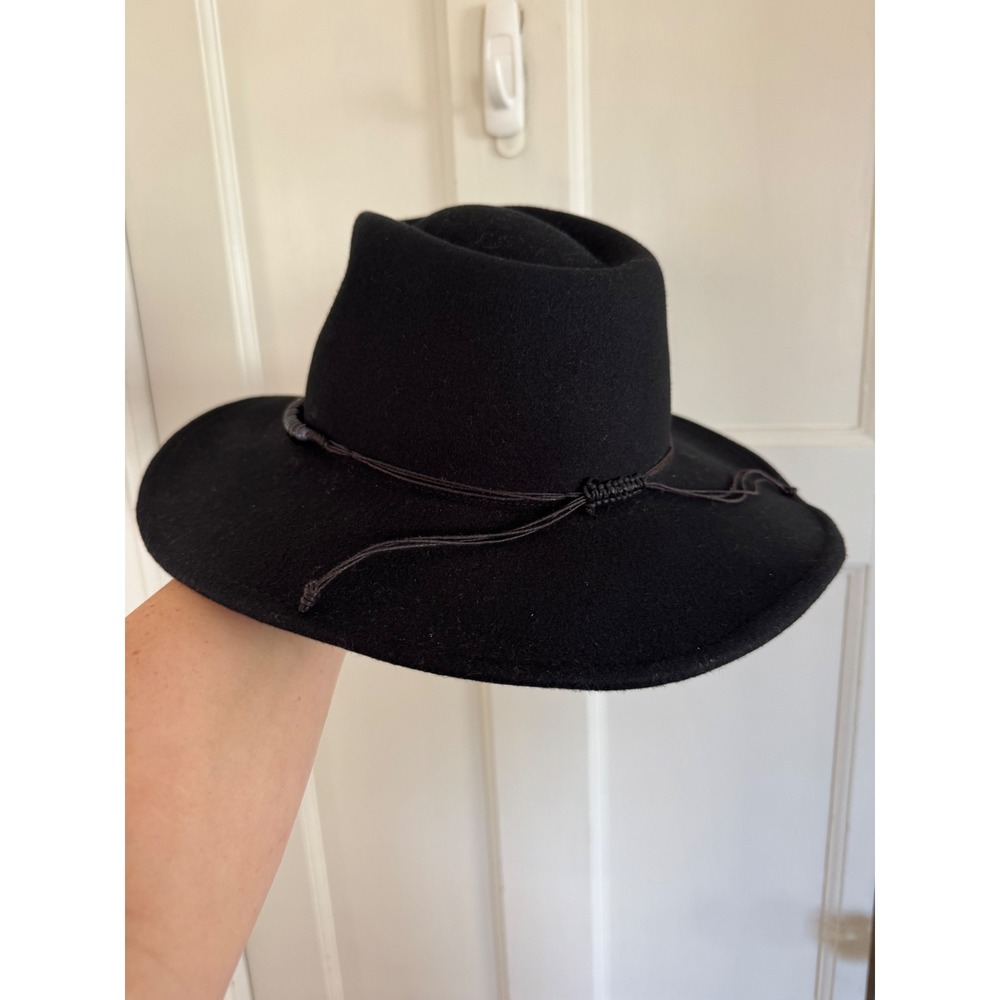 Nikki Beach black wool Maren hat